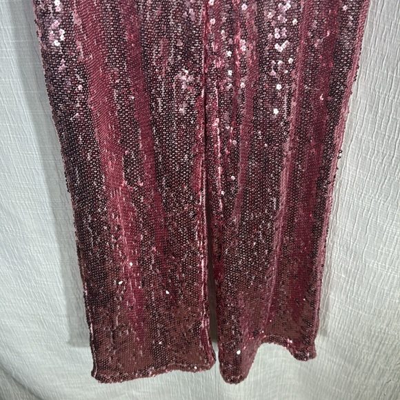 Sister Jane Recital Sequin Trousers Pink Size L Party, Holiday, Statement Pants - Picture 5 of 11